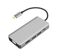 Eighosee Hub USB C type C vers 4K 30Hz VGA USB 3.0 Hub 5 en 1 Adaptateur d'accueil