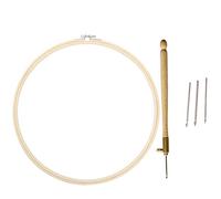 Eighosee Kit de broderie au crochet 3 aiguilles et 1 broderie à perles