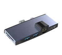 Eighosee Lecteur de cartes USB 3.0 HUB 4K RJ45 100Mbps Ethernet Adaptateur SD/TF -SD pour Pro 4/5/6