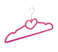 Eighosee Lot de 10 cintres antidérapants ultra fins floqués pour adultes avec barre à cravate en forme de cœur, épaules crantées pour vêtements, cravates et écharpes ()