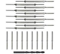 Eighosee Lot de 10 paires de tendeurs à vis et goujons pour câble de 0,3 cm