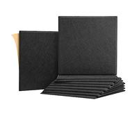 Eighosee Lot de 10 Panneaux InsonoriséS pour Murs, Panneaux Acoustiques Auto-AdhéSifs 12 X 12 X 0,4 Po pour Studio D'Enregistrement, Bureau, Maison, B