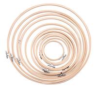 Eighosee Lot de 11 cercles à broder à faire soi-même - Anneaux de broderie en bambou - 10 à 40 cm