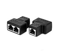 Eighosee Lot de 2 adaptateurs répartiteurs RJ45 à 2 ports LAN Ethernet