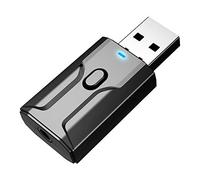 Eighosee Lot de 2 adaptateurs USB Bluetooth 5.0 sans pour récepteur audio 3,5 mm pour PC, ordinateur, TV, voiture
