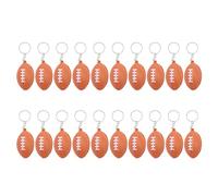 Eighosee Lot de 20 Porte-CléS Ballon de Rugby pour Les FêTes,Balle Anti-Stress de Rugby,RéCompense de Scolaire,DéCorations de Centre de Table de Sport