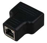 Eighosee Lot de 4 adaptateurs répartiteurs RJ45 1 vers 2 ports femelles 5/6 LAN Ethernet