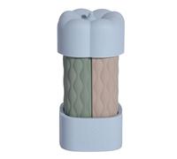 Eighosee Lot de 4 Bouteilles Portables Anti-Fuites en Silicone - Contenants de Liquide Rechargeables et Compressibles pour Lotion Bleu Clair