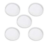 Eighosee Lot de 5 grands moules ronds en silicone, diamètre 8 cm, moules pour moulage avec résine, ciment