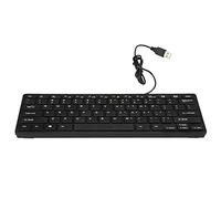 Eighosee Mini clavier multimédia USB ultra fin et silencieux pour ordinateur portable 78 Noir