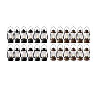 Eighosee Mini Lanterne pour Intérieur 12Pcs avec Bougies Scintillantes pour la Décoration Intérieure Noir