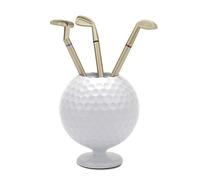 Eighosee Mini Seau à Stylos à Bille de Golf, Support à Crayons à Base Antidérapante, Organisateur de Bureau, avec 3 Stylos de Golf Souvenirs, pour Femmes, Golfeur, Installation Facile