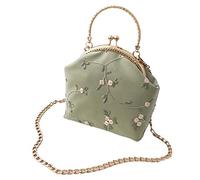 Eighosee Mode Mini Shell Lady Sac à Bandoulière Chaîne Sac à Bandoulière en Cuir Pu Sac à Main en Dentelle Femmes Portefeuille Vert