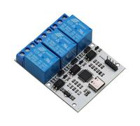 Eighosee Module de Relais 3 Canaux USB Vers CH340 Module de Relais de Contrôle Série Protection Optocoupleur Module D'Interface TYPE-C DSTUR-T30