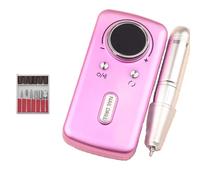 Eighosee Perceuse à Ongles Électrique avec Écran LCD, à Ongles Rechargeable, Accessoires pour Vernis à Ongles en Gel, Ponceuse, Rose Violet