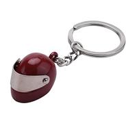Eighosee Porte-cles Fantaisie Forme de Casque de Moto Pendentif Sac Decoration - Rouge