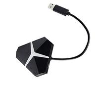 Eighosee Répartiteur USB 3.0 4 ports 3.0 Hub 3.0 Hub Extender Couleur Lumière USB Répartiteur d'ordinateur (Noir)