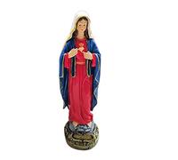 Eighosee RéSine Artisanat CréAtif JéSus Nativité PiéDestal Statue Religieux DéCoration Chambre TV Meuble DéCorations B