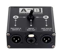 Eighosee Sélecteur Manuel pour XLR Balanced Audio Source Switcher 2 en 1 Out 1 in 2 Out 2 Male 1 Femme pour MIC Sound Card Mixer