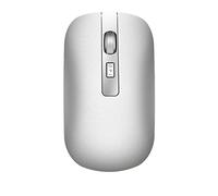 Eighosee Souris de Bluetooth 2,4 G sans double mode souris silencieuse 1600 DPI optique ergonomique portable PC ordinateur argent