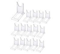 Eighosee Supports D'Assiettes Supports D'Affichage en Plastique Supports D'Assiettes pour Images Mini Chevalets Transparents Supports pour Afficher des Images ou des Assiettes 15 Pièces Faciles à Util