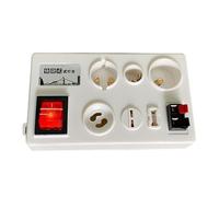 Eighosee Testeur pour Ampoules Tester L'Ampoule Lampe Ampoule Testeur de Tension et de Puissance Support pour Douille E27 B22 E14 Prise EU