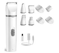 Eighosee Tondeuse à Cheveux pour Chien Toilettage pour Broyeur à Ongles, Tondeuse Électrique sans 4 en 1, Tondeuse pour Animaux de Compagnie Rechargeable par USB à Faible Bruit, Facile à Utiliser