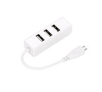 Eighosee USB 2.0 - HUB USB 4 HUB 1 4 OTG avec chargement OTG petite rangée HUB (blanc)