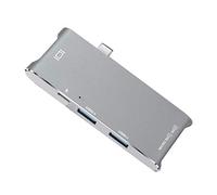 Eighosee YC204 Hub USB 3.0 en alliage d'aluminium de type C 4K sortie vidéo HD lecteur de carte TF adaptateur hub USB C pour