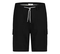 Eight 2 Nine Confortable Short Cargo en Lin avec Cordon de Serrage et Poches latérales, Couleurs:Noir, Taille:29W