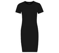 Eight 2 Nine Robe côtelée élégante à Manches Courtes col Rond pour Affaires et Tous Les Jours, Couleurs:Noir, Taille:XS