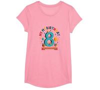 Eight is My New Favorite Number Cadeau d'anniversaire T-Shirt, Fille, Rose, XS