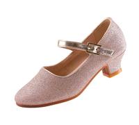 EIGHT KM Chaussure à Talon Fille de Princesse Ballerine Mariage pour Enfant Fille EKM7015 Paillettes Minerva Or 24
