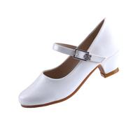 EIGHT KM Filles Chaussures À Talons Hauts Mary Jane Princesse Pompe De Fête De Mariage Chaussures EKM7015 en Cuir Verni Blanc Taille EU 28