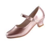 EIGHT KM Filles Chaussures À Talons Hauts Mary Jane Princesse Pompe De Fête De Mariage Chaussures EKM7015 en Cuir Verni Or Taille EU 29