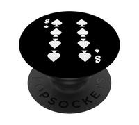 Eight of Spades Deck of Cards Costume de Groupe d'halloween PopSockets PopGrip Adhésif