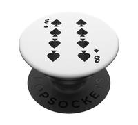 Eight of Spades Deck of Cards Costume de Groupe d'halloween PopSockets PopGrip Adhésif