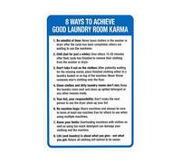 Eight Ways To Achieve Good Laundry Room Karma Panneau d'avertissement en métal pour entreprise, maison, extérieur, intérieur, route, cour, garage, rue, mur, sécurité, décoration personnalisée, 20,3 x