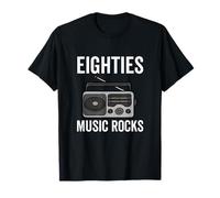 Eighties Music Rocks Radio stéréo Son Rock Classique T-Shirt