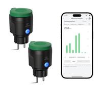 EIGHTREE Prise Connectée Intelligente Extérieure WLAN, Étanche IP44 | avec Mesure de Consommation, Compatible avec Alexa, SmartThings, Fonction de Minuterie, Télécommande & Commande Vocal