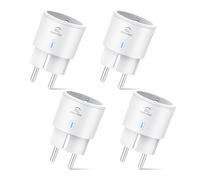 Prise Connectée WiFi, EIGHTREE Mini Prise Intelligente, 16A 3680W, Compatible avec Alexa, Google Home, SmartThings, Suivi de la Consommation d'énergie, 2,4 GHz Requis, 4 Pack