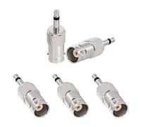 Eightwood Adaptateur BNC Jack 3.5mm BNC Femelle vers 1/8 "TS Plug Lot de 5 pour Antenne,Radio,CCTV,Caméra DVR,Câble Coaxial