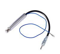 Eightwood Amplificateur Antenne FM/AM Universel Haute Performance - Réducteur de Bruit, Gain 10dBi pour Réception Radio Voiture - Compatible avec VW (1997+),etc. (Adaptateur ISO Femelle vers DIN Mâle