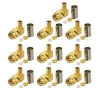 Eightwood Antenne 4G SMA Connecteur SMA Angle Droit Male pour Cable RG58 Antenne 4G LTE WiFi 4G Routeur Antenne SMA LTE Transmetteur Radio 10pcs