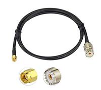 Eightwood Antenne CB Cable SMA Mâle à UHF Mâle Pigtail Câble RG58 3.28ft 100 cm Compatible pour Walkie Talkie Radio de poche Ham Radio Baofeng Wouxun Kenwood Icom Yaesu CB Radio