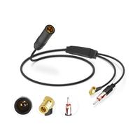 Eightwood Antenne DAB Répartiteur SMB Adaptateur DIN Fiche Radio DAB + Antenne pour radio de voiture Pioneer Blaupunkt TechniSat Sony Alpine Clarion etc.