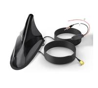 Eightwood Antenne de toit GPS FM/AM avec amplificateur de signal, répartiteur d'antenne d'autoradio, adaptateur DIN + rallonge de 5 m pour Pioneer, Clarion, Alpine, Sony, Blaupunkt