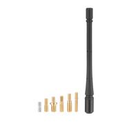 Eightwood Antenne de voiture à tige courte FM DAB - 19,5 cm - Universelle - Antenne de rechange avec 6 adaptateurs - Pour VW Opel Ford Audi Seat - Noir mat - Amplification 4 dB