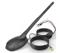 Eightwood Antenne Radio Voiture Dab+FM GPS Câble 5m Connecteurs SMB/SMA/DIN