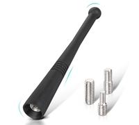 Eightwood Antenne Radio Voiture Universelle 11 cm - Compatible FM/AM - Installation sans Outils avec Vis M6/M5/M4 - Acier Inoxydable Imperméable